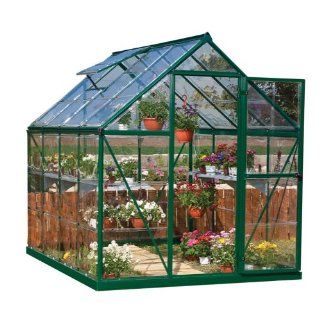 Palram Harmony Greenhouse   6ft.W x ft.L x 6ft.6 1/2in.H, Green, Model# HG5308G  Greenhouses  Patio, Lawn & Garden