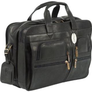 Executive Leather Computer Briefcase (Black) (13"H x 18''W x 9"D) Clothing