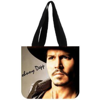 Custom Johnny Depp Tote Bag (2 Sides) Canvas Shopping Bags CLB 623   Reusable Grocery Bags