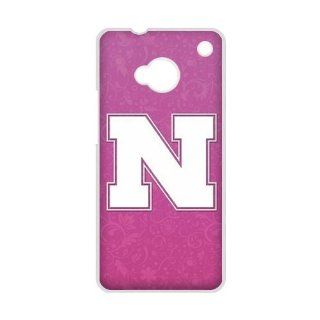 NCAA Nebraska Cornhuskers Huskers Pink Logo HTC ONE M7 Best Durable PVC Case By Every New Day Cell Phones & Accessories