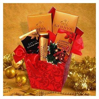 Godiva Holiday Basket   Chocolate Gold for Christmas  Grocery & Gourmet Food