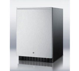 Summit Refrigeration SPR626OSSSHH Outdoor Beverage Refrigerator w/ Auto Defrost & Horizontal Handle, Black, 4.9 cu ft, Each Appliances