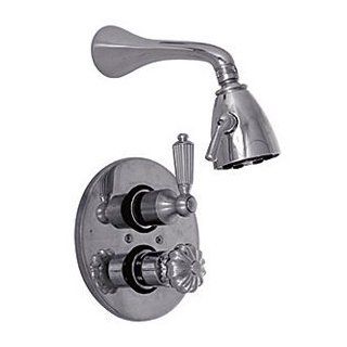 Watermark Designs 180 6.4BU Pvd Satin Brass U Tuscany Lever Bathroom Faucets 1/2" Thermostatic Shower Set with Valve   Shower Systems  