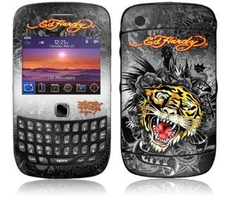 MusicSkins, MS EDHY60211, Ed Hardy   Tiger , BlackBerry Curve 3G (9300/9330), Skin Cell Phones & Accessories