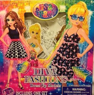 Lisa Frank Diva Fashions Dress Up Models Paper Dolls Toys & Games