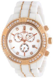 Oniss Paris Men's ON627 MRG WHT Ceramica Vault Collection White Rose Tone Watch Watches