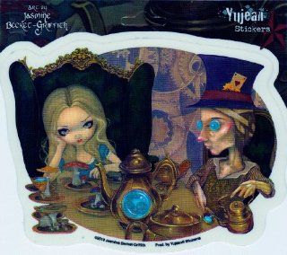 Jasmine Becket Griffith   Alice and the Mad Hatter   Sticker / Decal Automotive
