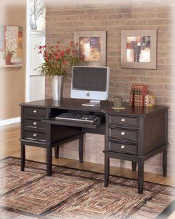 Contemporary Almost Black Carlyle Home Office Desk  