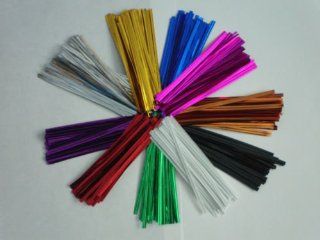 7000 Pcs 7 Colors 4" Metallic Twist Tie for for Poly Bags, Bread, Plastic, Cello, Crafts