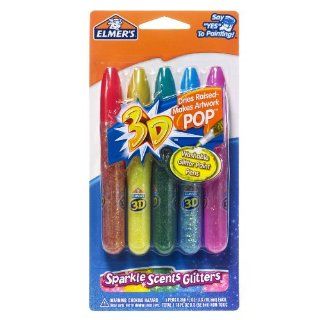 Elmer's 3D Glitter Pens, 5 Sparkle Scents Glitter Colors (E654)  Christmas Glitter Pens 