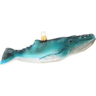Humpback Whale Glass Ornament   Decorative Hanging Ornaments