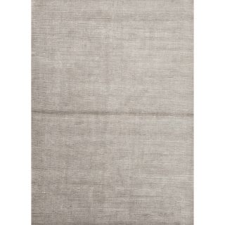 Hand loomed Solid Grey Wool/ Silk Rug (8 X 10)
