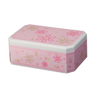 Mele & Co. Rose Girls Glitter Daisy Musical Ballerina Jewelry Box, Pink