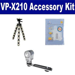 Samsung VP X210 Camcorder Accessory Kit includes ZELCKSG Care & Cleaning, ZE VLK18 On Camera Lighting, GP 22 Tripod  Digital Camera Accessory Kits  Camera & Photo