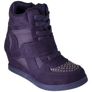 Girls Cherokee Harmony High Top Sneaker Wedge   Purple 1