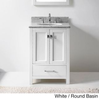 Virtu Virtu Usa Caroline Avenue 24 inch Single sink Bathroom Vanity Set White Size Single Vanities