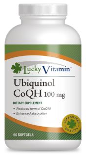 LuckyVitamin   Ubiquinol CoQH 100 mg.   60 Softgels