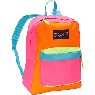 SuperBreak Backpack Fluorescent Pink Orange Team   JanSport School & Da