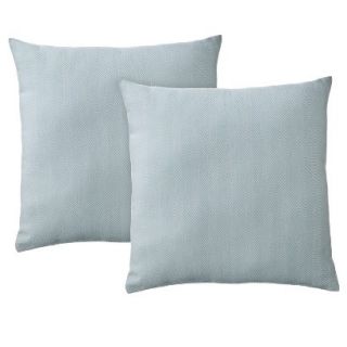 Threshold 2 Pack Herringbone Toss Pillows   Blue (18x18)