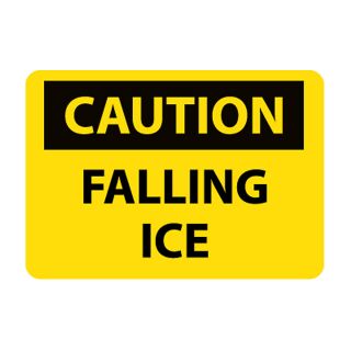 Nmc Osha Compliant Vinyl Caution Signs   14X10   Caution Falling Ice