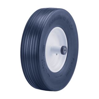 Marathon Tires Flat Free Wide Wheelbarrow Tire   5/8 Inch Bore, 4.80/4.00 8 Inch