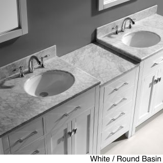Virtu Virtu Usa Caroline Parkway 93 inch Double sink Bathroom Vanity Set White Size Double Vanities