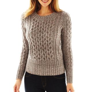 St. Johns Bay Cable Knit Sweater, Womens