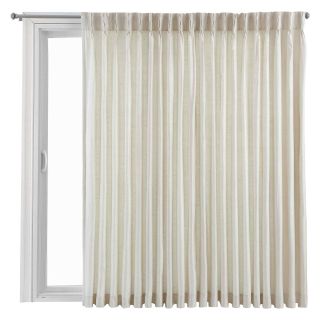 ROYAL VELVET Supreme Pinch Pleat/Back Tab Lined Patio Panel, Ivory
