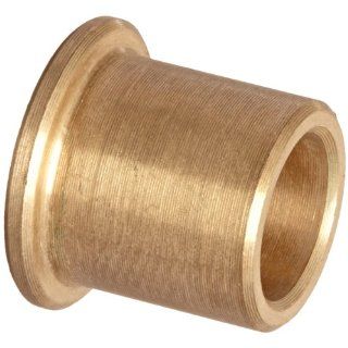 Bunting Bearings CFM008011012 Cast Bronze C93200 SAE 660 Flanged Sleeve Bearings, 8mm Bore x 11mm OD x 12mm Length   14mm Flange OD x 1.5mm Flange Thick