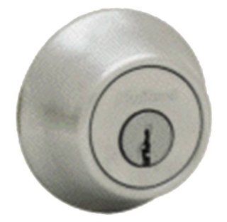 Kwikset Deadbolt Single Cylinder 660 Satin Chrome   Doorknobs  