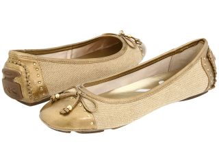 Anne Klein Buttons Womens Flat Shoes (Gold)