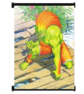 Street Fighter Anime Game Blanka Fabric Wall Scroll Poster (32"x42") Inches   Prints