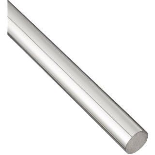 Carbon Steel Round Rod, Chrome Plated Finish, 0.5" Diameter, 36" Length Steel Metal Raw Materials