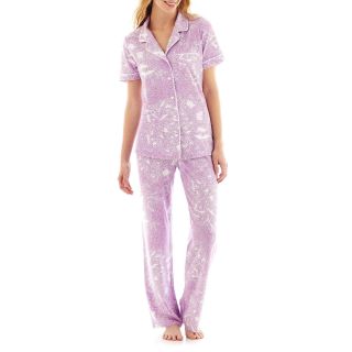 LIZ CLAIBORNE Pajama Set, Sophie Floral Purp, Womens