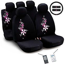 Montage Flower 12 piece Universal Fit Seat Cover Set (airbag friendly)