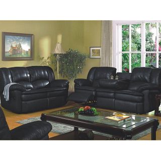 Vedora Leather Match Reclinging Sofa And Love Seat