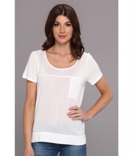 Splendid Always Shirting Tee Womens Short Sleeve Pullover (White)