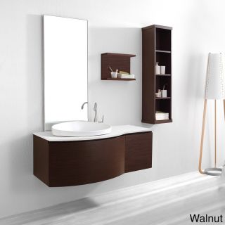 Virtu Virtu Usa Isabelle 48 inch Single Sink Bathroom Vanity Set Walnut Size Single Vanities