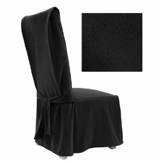 Ultra Suede Black Dining Chair Cover 638  