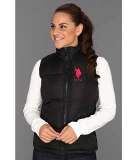 U.S. Polo Assn Solid Puffer Vest Womens Vest (Black)