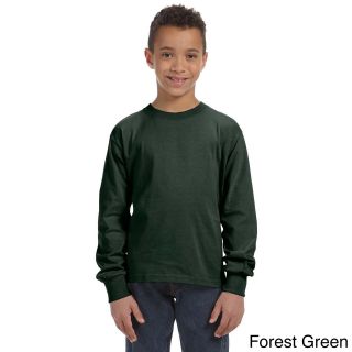 Fruit Of The Loom Fruit Of The Loom Youth Heavy Cotton Hd Long Sleeve T shirt Green Size L (14 16)