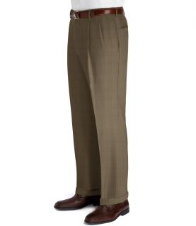 Executive Patterned Pleated Front Wool Trousers JoS. A. Bank