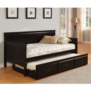 Savannah Espresso Finish Twin Size Daybed & Twin Size Trundle Home & Kitchen
