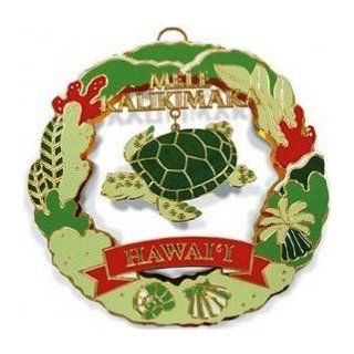 Hawaii Metal Hawaiian Christmas Ornament Turtle  Decorative Hanging Ornaments  