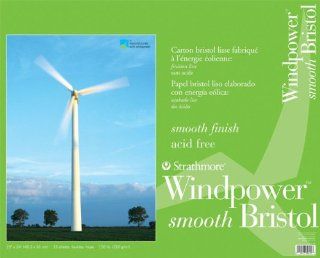 Strathmore ST642 19 19 in. x 24 in. Smooth Surface Windpower Tape Bound Bristol Pad   15 Sheets Toys & Games