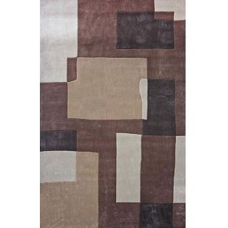 Nuloom Hand tufted Pino Collection Geometric Brown Rug (76 X 96)