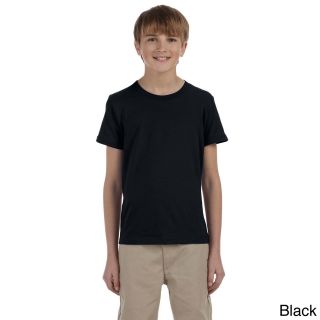 Canvas Youth Boys Jersey Short sleeve T shirt Black Size L (14 16)