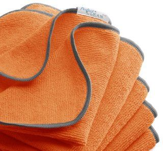 Antimicrobial ultra microfiber cleaning cloth PerfectCLEAN� 16" x 16" Orange All purpose Micro denier Terry   Ideal for household, automotive and all your GREEN cleaning needs (5 per pack) Health & Personal Care
