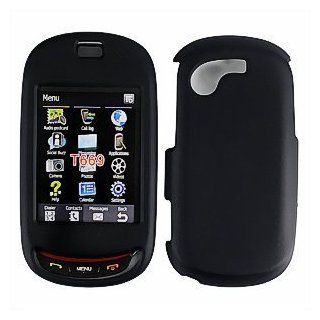 Samsung Gravity Touch T669 Black Rubberized Hard Protector Case 