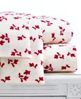 Martha Stewart " Nouveau Damask" Twin Flannel Sheet Set   Pillowcase And Sheet Sets